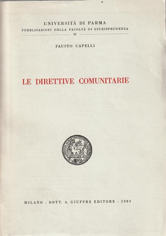 Le direttive comunitarie di Fausto Capelli - copertina