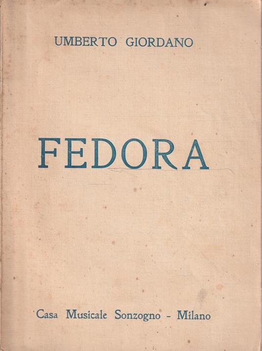 Fedora - Umberto Giordano - copertina