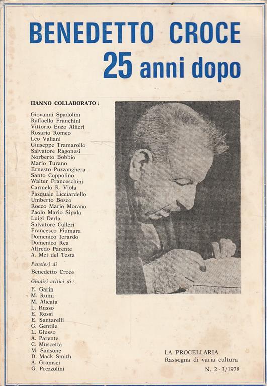 Benedetto Croce 25 anni dopo - copertina