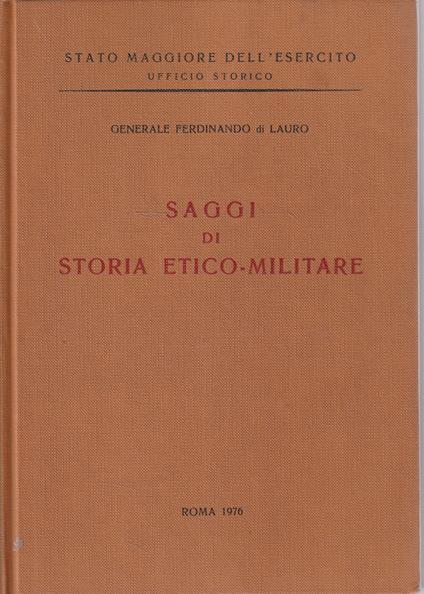 Saggi di storia etico-militare - copertina