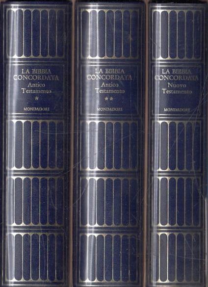 La Bibbia concordata : Antico e Nuovo Testamento ( 3 vol.) - copertina