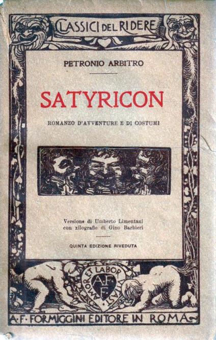 Satyricon - Arbitro Petronio - copertina