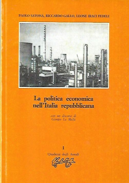 La politica economica nell'Italia repubblicana - copertina