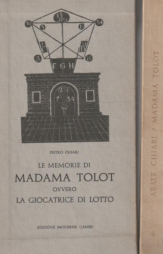 Le memorie di Madama Tolot ovvero la giocatrice di lotto - Pietro Chiari - copertina