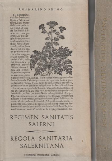 Regimen sanitati Salerni - Regola santiaria salernitana - copertina