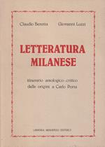 Letteratura milanese: itinerario antologico-critico dalle origini a Carlo Porta