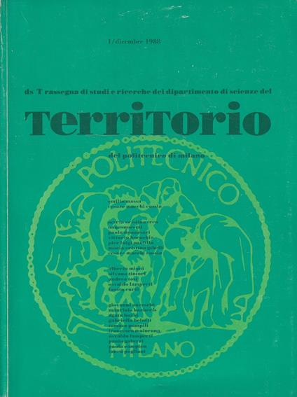 ds T 1/dicembre 1988 rassegna di studi e ricerche del dipartimento di scienze del territorio - copertina