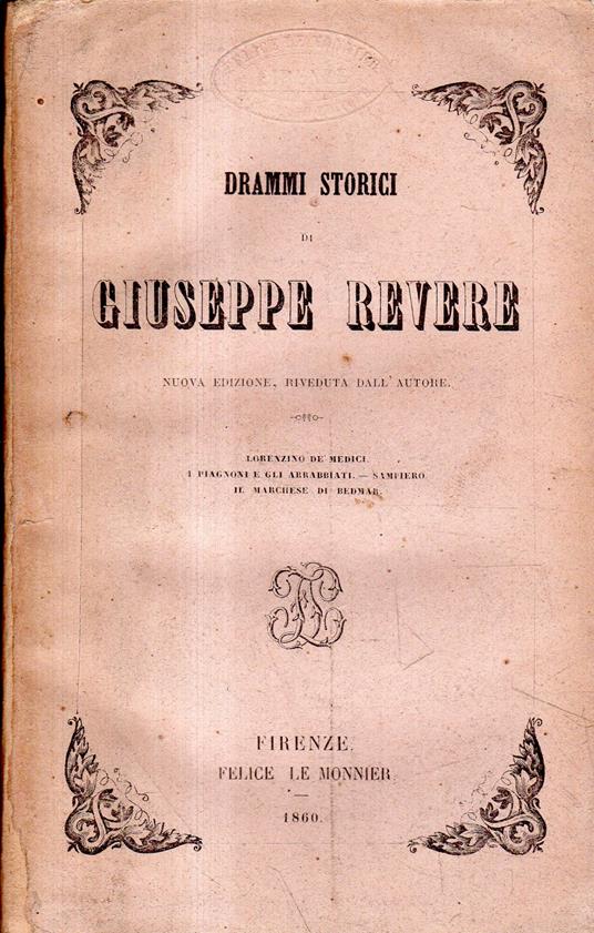 Drammi storici - Giuseppe Revere - copertina