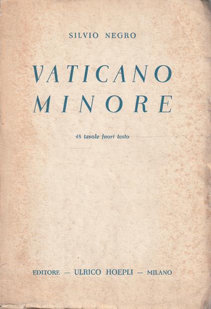 Vaticano Minore - Silvio Negro - copertina