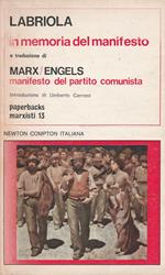 Labriola: in memoria del manifesto e traduzione di manifesto del partito comunista di Marx-Engels