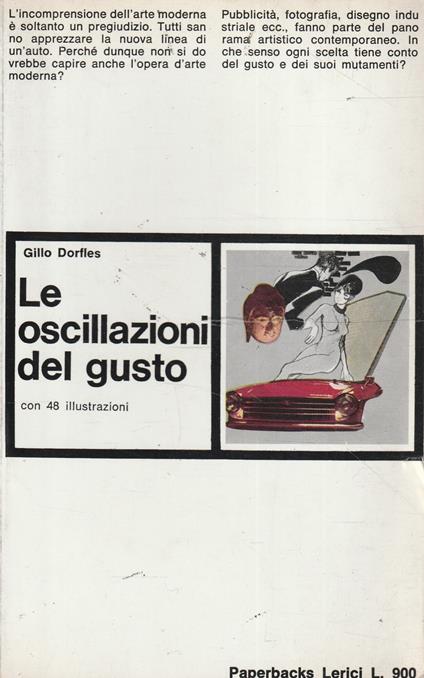 Le oscillazioni del gusto - Gillo Dorfles - copertina