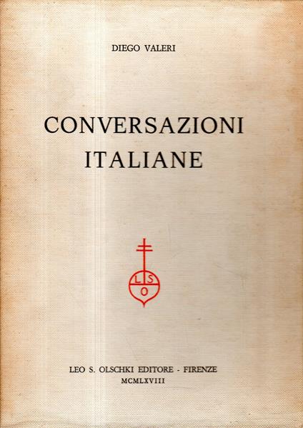 Conversazioni italiane - Diego Valeri - copertina