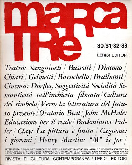 MARCATRÈ. Rivista di cultura contemporanea. 30/31/32/33 - copertina