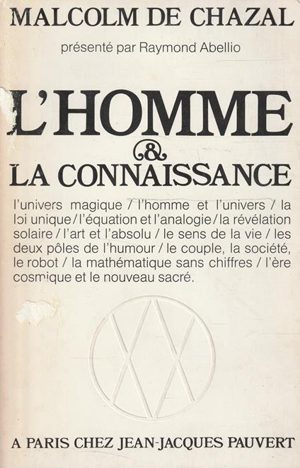 L' homme et la conaissance - copertina