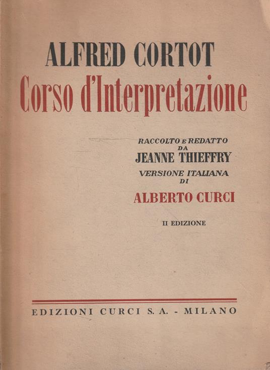 Corso d'Interpretazione di Alfred Cortot - copertina