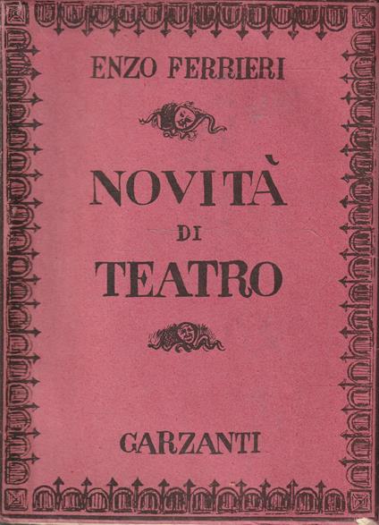 Novità di Teatro - Enzo Ferrieri - copertina