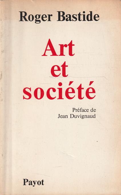 Art et société - Roger Bastide - copertina