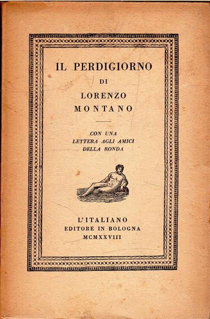 Il perdigiorno - Lorenzo Montano - copertina