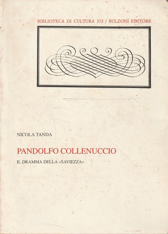 Pandolfo Collenuccio : il dramma della saviezza - Nicola Tanda - copertina