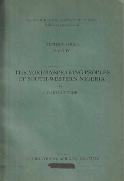 The yoruba-speaking peoples of south-western Nigeria - copertina