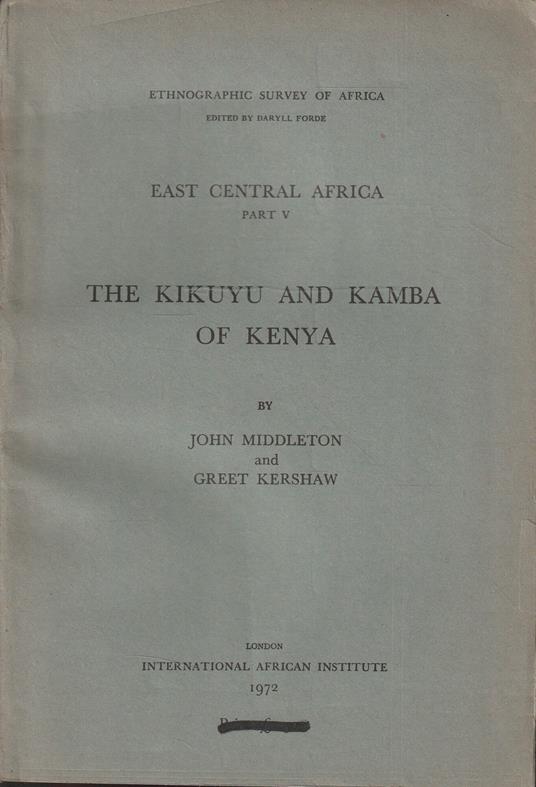 The Kikuyu and Kamba of Kenya (East Central Africa, Part V) - copertina