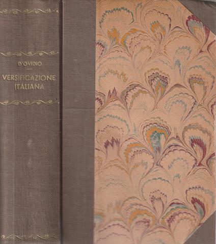 Versificazione e arte poetica medioevale - Francesco D'Ovidio - copertina