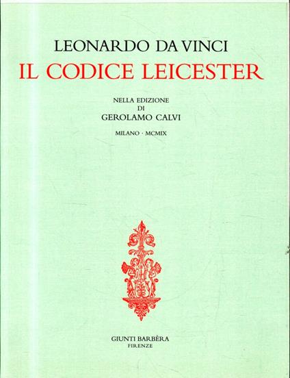 Leonardo Da Vinci. Il codice Leicester - copertina