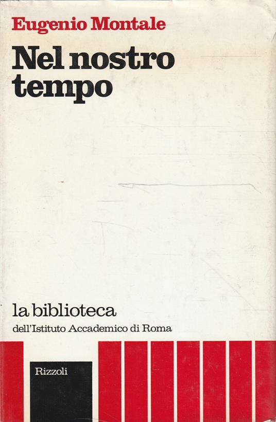 Nel nostro tempo - Eugenio Montale - copertina