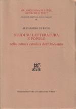 Studi su letteratura e popolo nella cultura cattolica dell'Ottocento