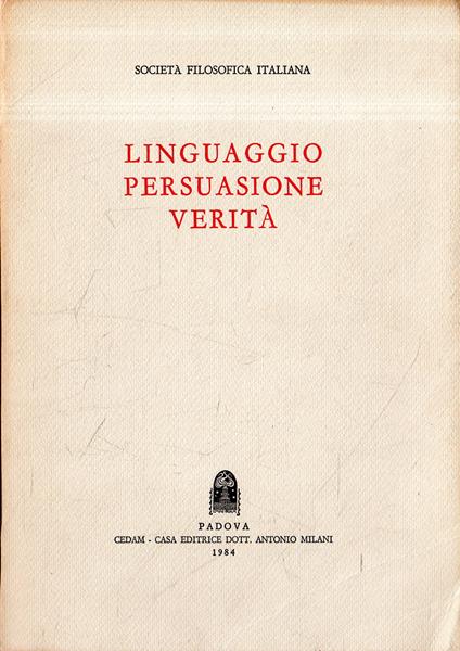 Linguaggio persuasione verità - copertina