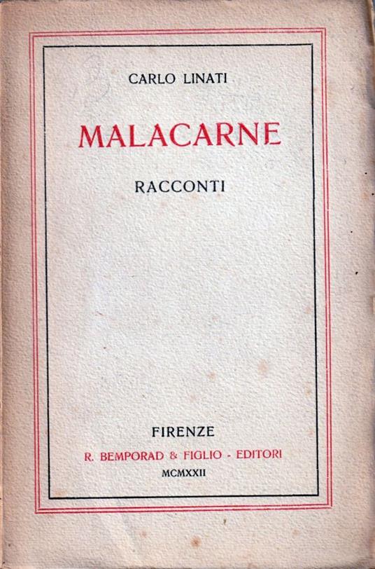 Malacarne - Carlo Linati - copertina