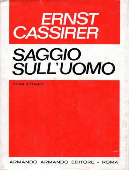 Saggio sull'uomo - Ernst Cassirer - copertina