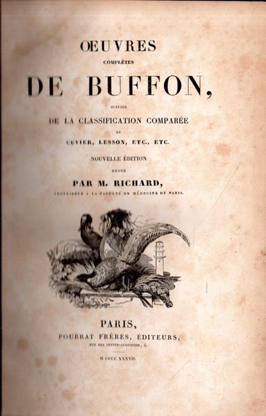 OFFERTISSIMA! Oeuvres Complètes De Buffon (7 volumi) - Georges-Louis Buffon de Leclerc - copertina