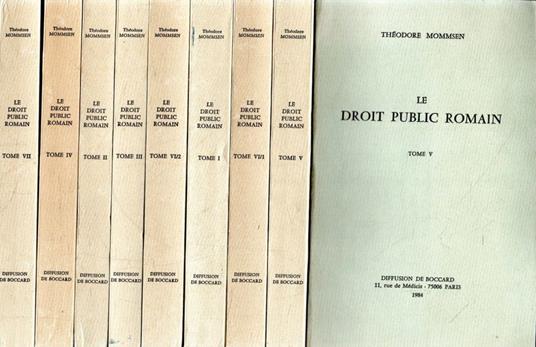 Le Droit Public Romain (8 vv) - Theodor Mommsen - copertina