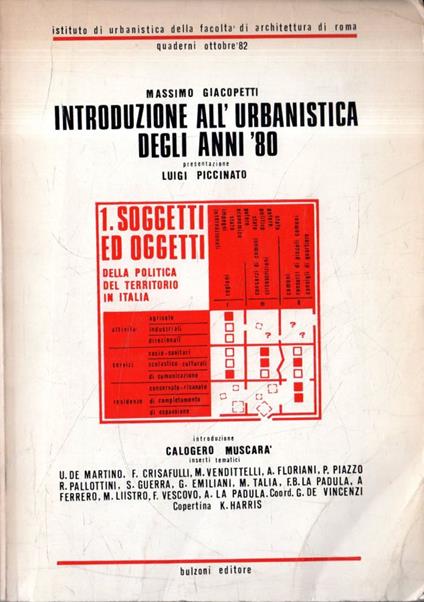 Introduzione all'urbanistica degli anni '80 - Massimo Giacopetti - copertina