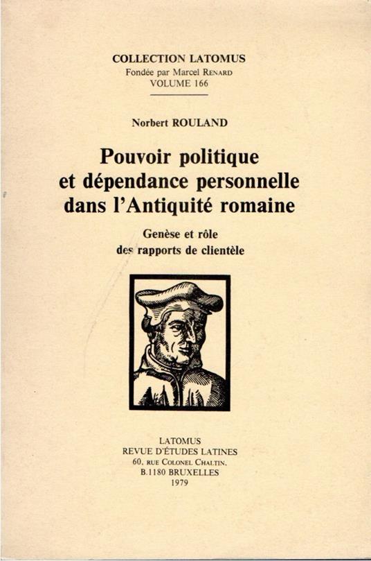 Pouvoir politique et dépendance personnelle dans l'Antiquité romain. Genèse et role des rapports de clientèle - copertina