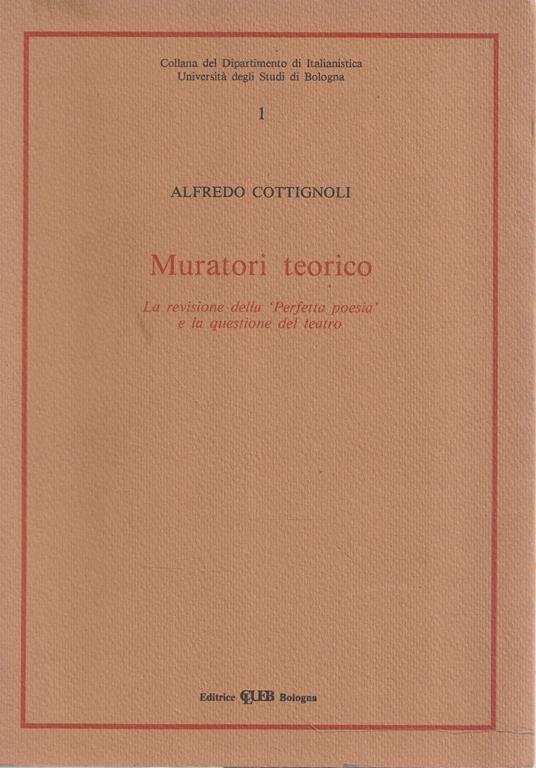 Muratori teorico. la revisione della "Perfetta poesia" e la questione del teatro - Alfredo Cottignoli - copertina
