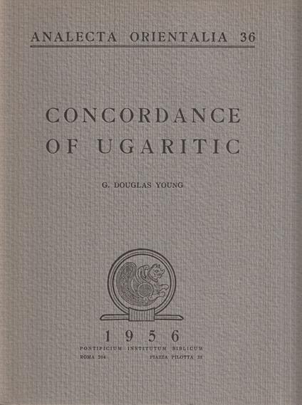 Concordance of Ugaritic - G. Douglas Young - copertina