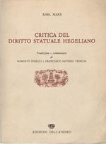 Critica del diritto statuale hegeleiano