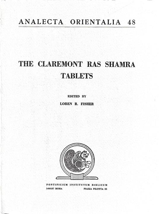 The Claremont Ras Shamra tablets - copertina