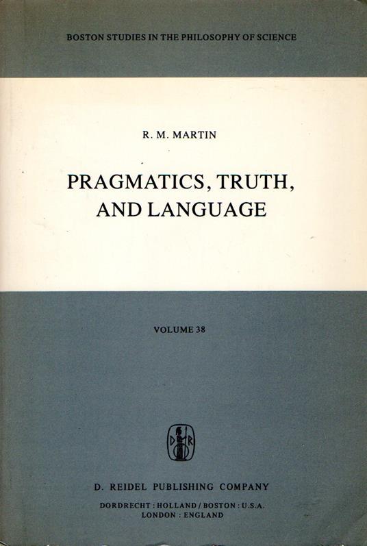 Pragmatics, Truth and Language: 38 - copertina