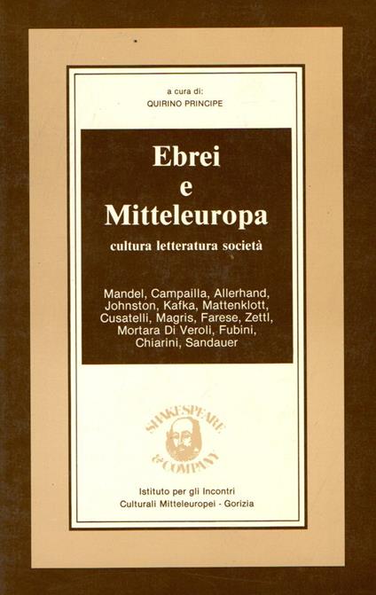 Ebrei e Mitteleuropa - copertina