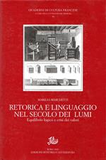 Retorica e linguaggio nel secolo deo lumi : Equilibrio logico e crisi dei valori