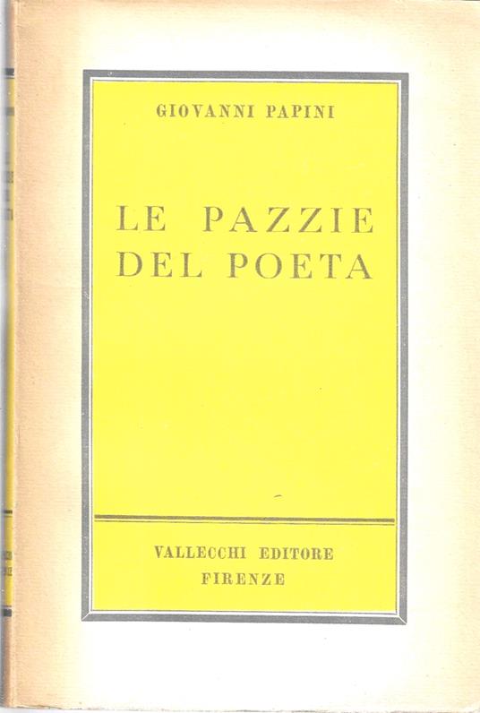 Le pazzie del poeta - Giovanni Papini - copertina