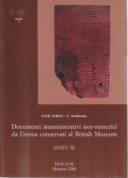 Documenti amministrativi neo-sumerici da Umma conservati al British Museum (NATU II) - copertina