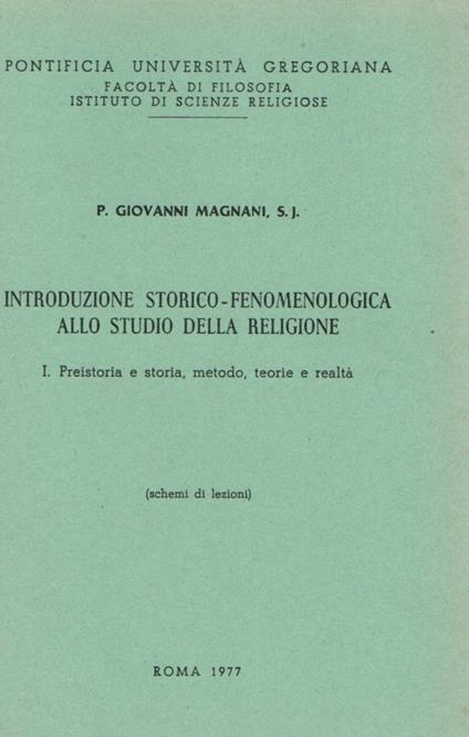 Introduzione storico-fenomenologica allo studio della religione - copertina