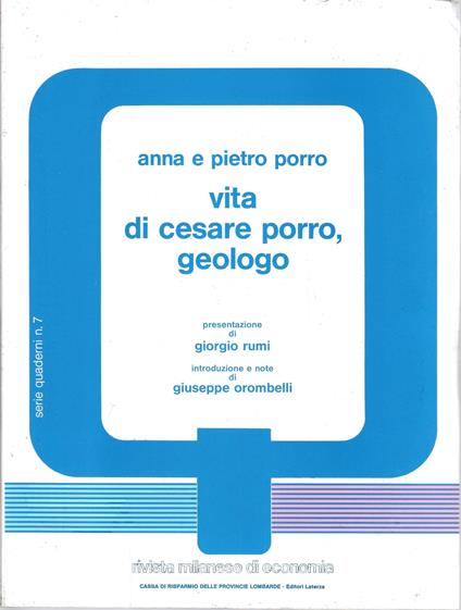 Vita di Cesare Porro, geologo - Anna Porro - copertina