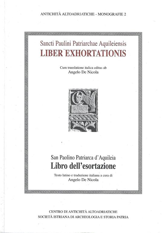 Liber exhortationis - copertina