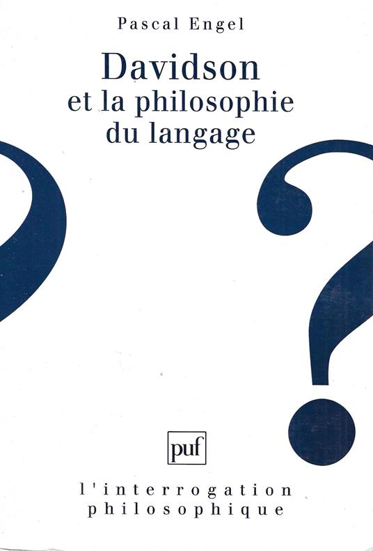 Davidson et la philosophie du langage - Pascal Engel - copertina