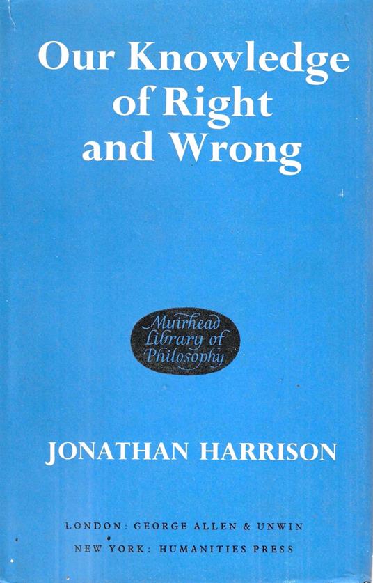 Our Knowledge of Right and Wrong - Jonathan Harris - copertina